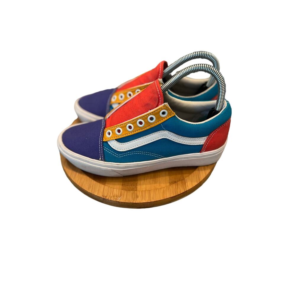 VANS comfycush old school multi block shoes size big kid 4.5 men’s 4.5 women’s 6